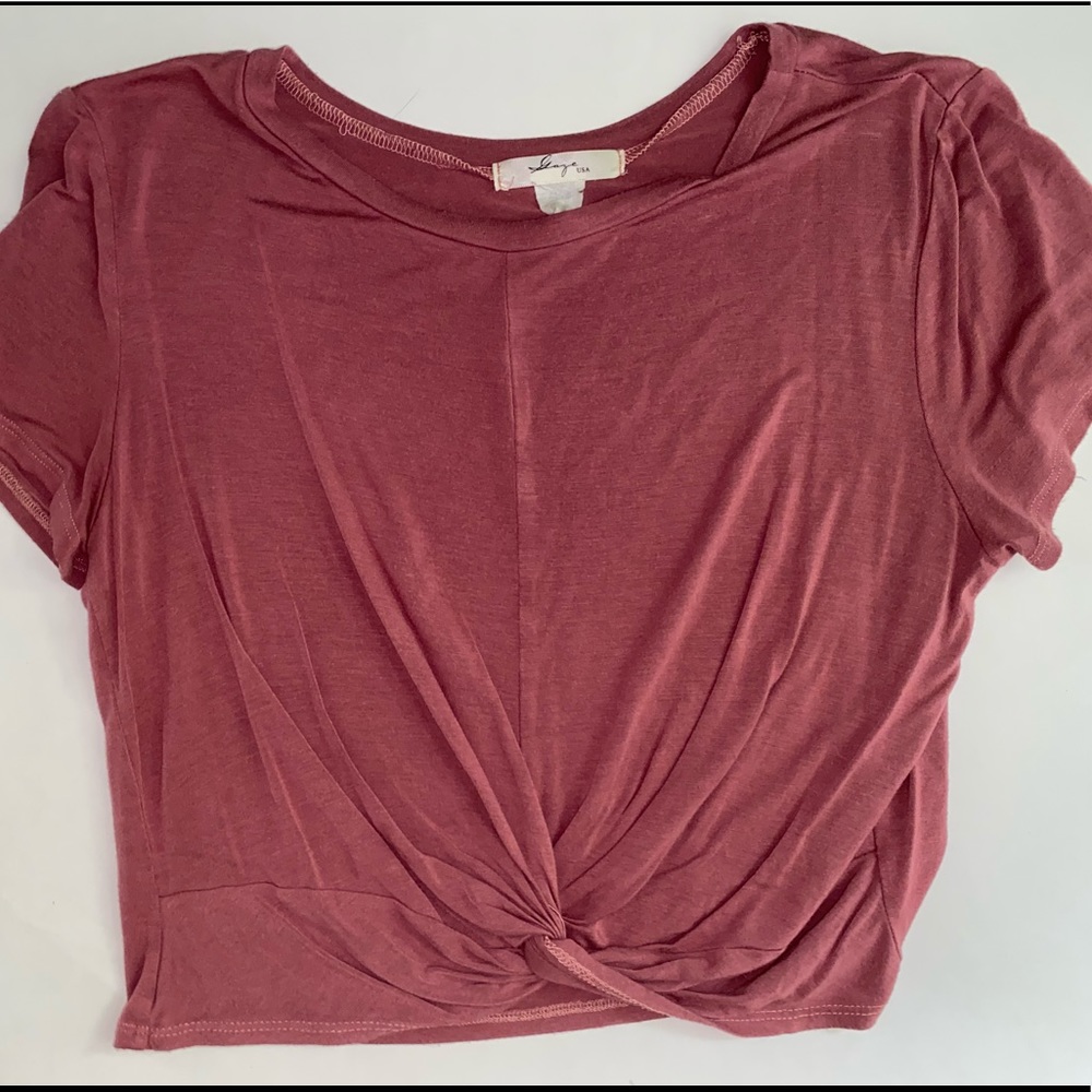 Twist front crop top